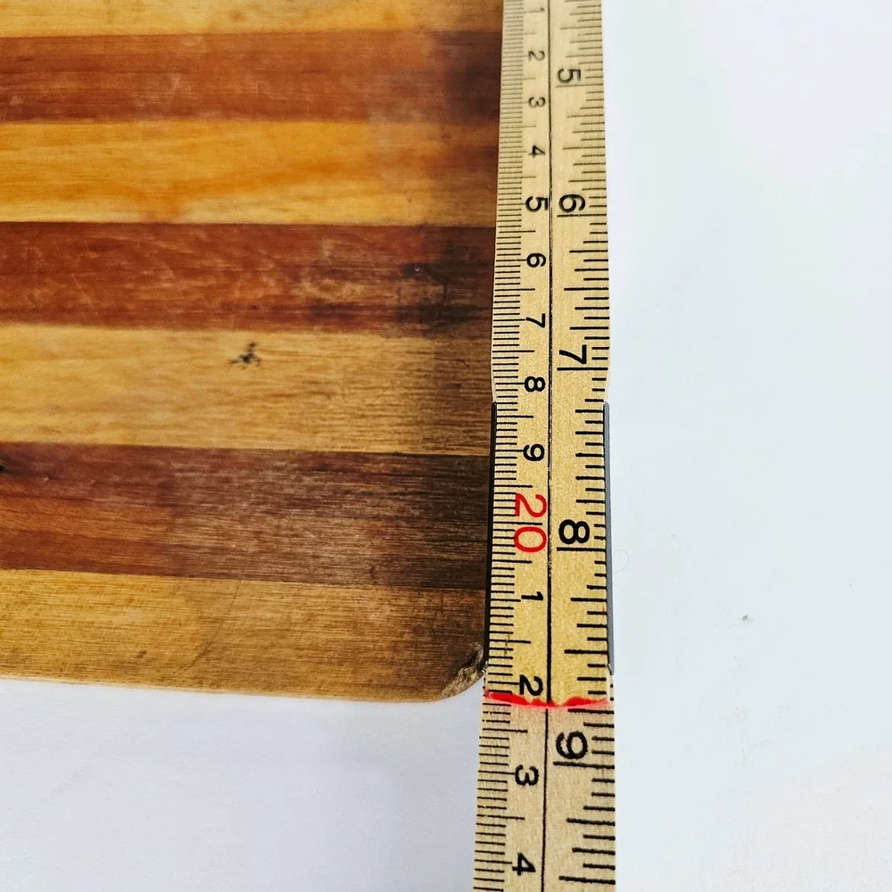 Vintage Wooden Clipboard Vertical Striped Pattern Industrial Metal Clip Rustic